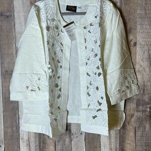 COPY - Bob Mackie Wearable Art Eyelet Jacket NWT